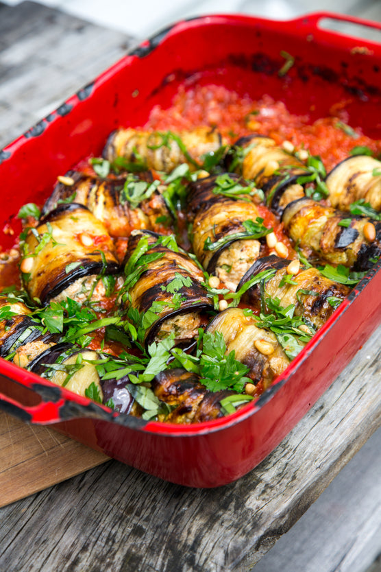 Vegan Baked Eggplant Involtini w/ Cashew Ricotta - RIPE DELI